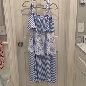 English Factory Blue & White Dress Large. Worn 1x